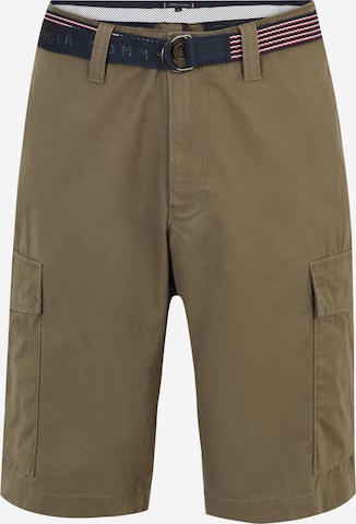 Tommy Hilfiger Big & Tall Loosefit Cargobroek 'JOHN' in Groen: voorkant