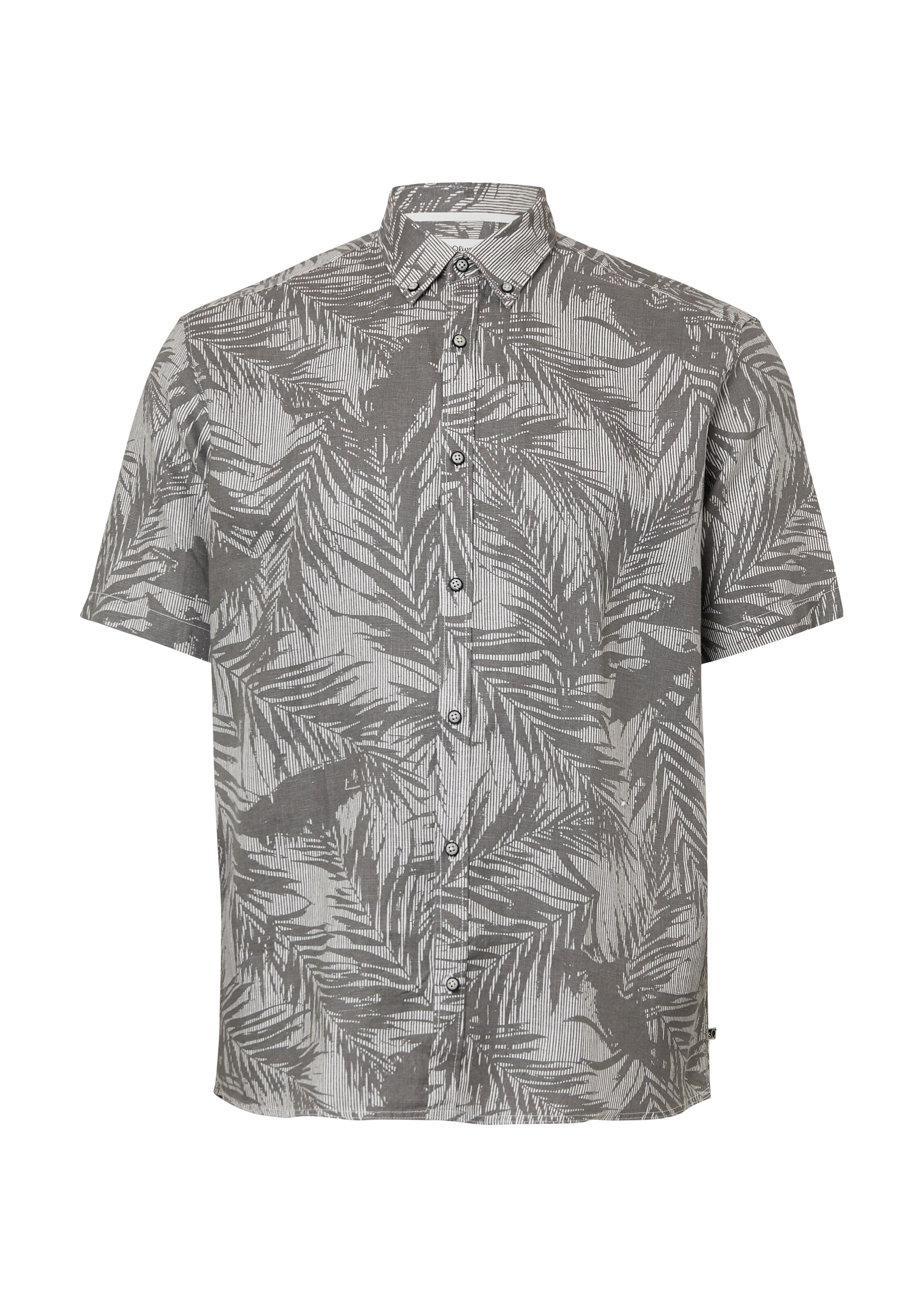 s.Oliver Men Big Sizes Hemd in Grau: Vorderseite