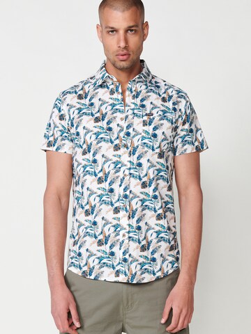 Coupe regular Chemise KOROSHI en vert : devant