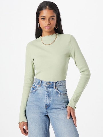 PIECES Shirt 'Milla' in Green: front