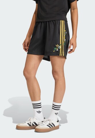 ADIDAS ORIGINALS Loosefit Shorts 'Adidas Originals x Liberty London Firebird' in Schwarz: Vorderseite