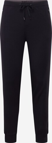 super.natural Tapered Workout Pants in Black: front