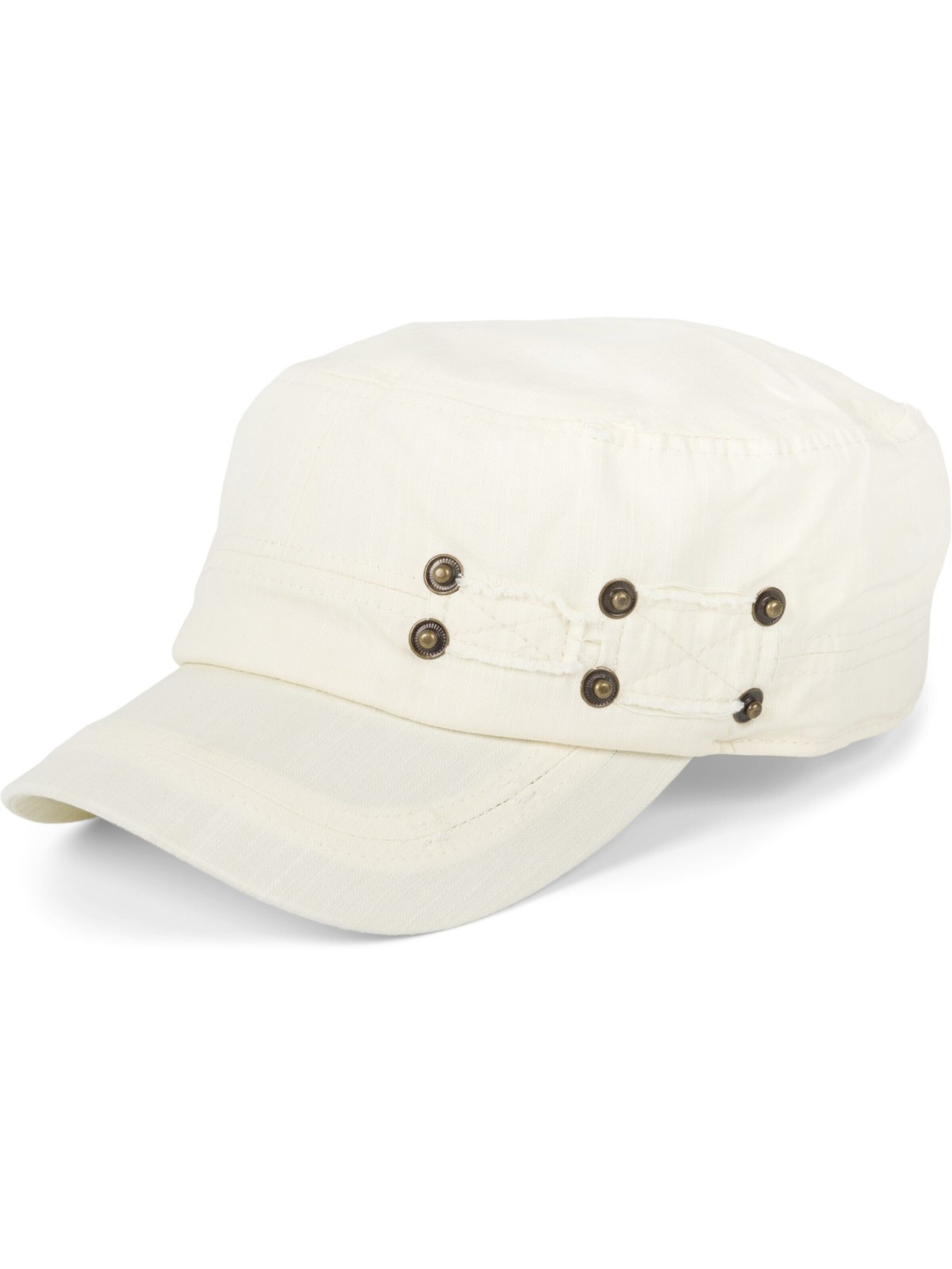 styleBREAKER Cap 'Military Cap Destroyed Used Look' in Beige: front