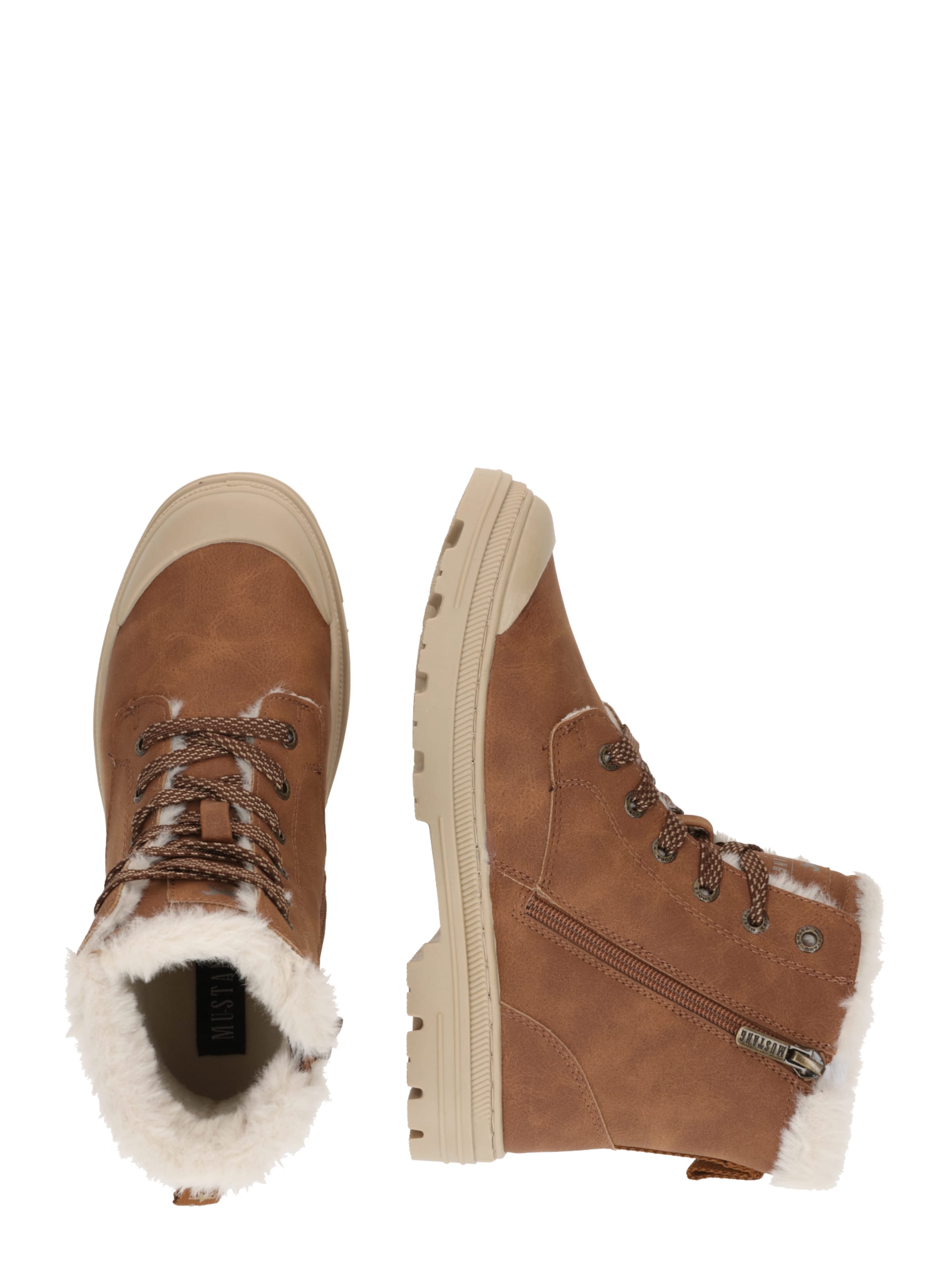 MUSTANG Ботинки на шнуровке 'Mustang' в Коричневый