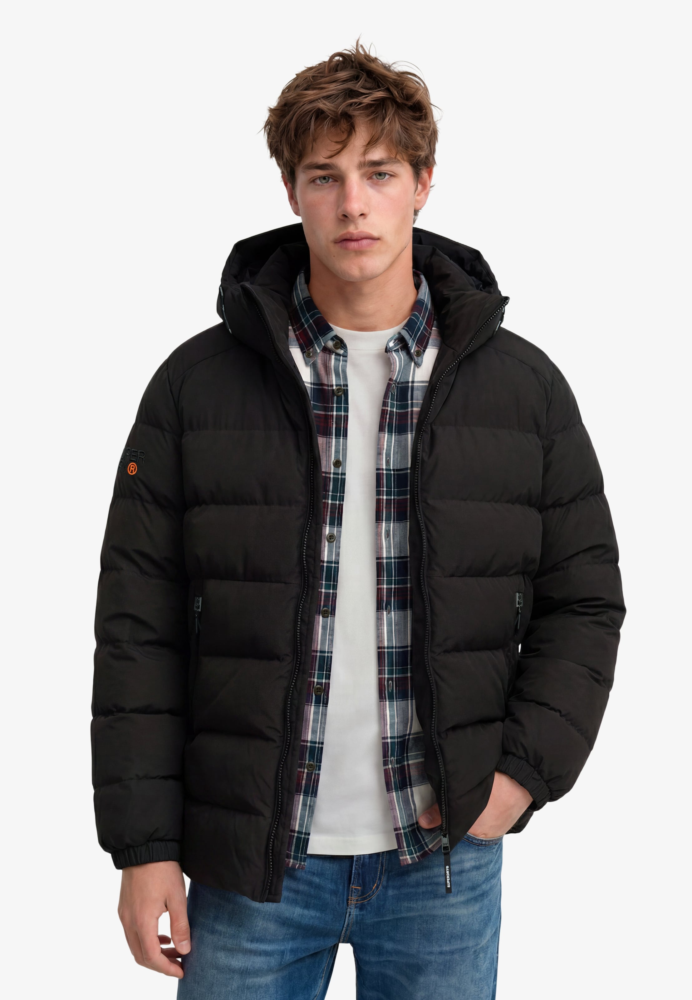 Veste d’hiver Superdry & Co en noir : devant