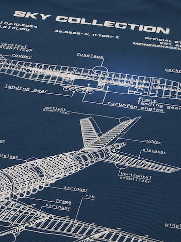 SPITZBUB Shirt 'Flight' in Blue