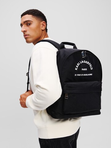 Karl Lagerfeld - Mochila 'Rue St-Guillaume' en negro: frente
