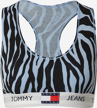 Sutien Tommy Jeans pe albastru fumuriu / negru / alb, Vizualizare produs