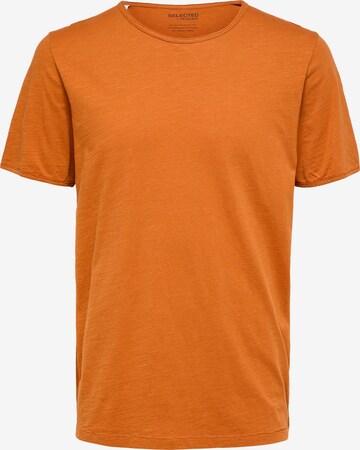 SELECTED HOMME Shirt 'Morgan' in Orange: front