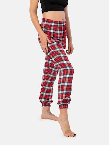 LEAFLETIC Pajama pants 'Leafletic Women’s Flannel Bottom' in Red