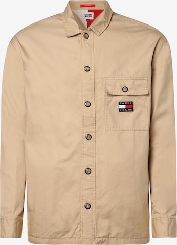 Tommy Jeans Regular Fit Jacke in Beige: predná strana