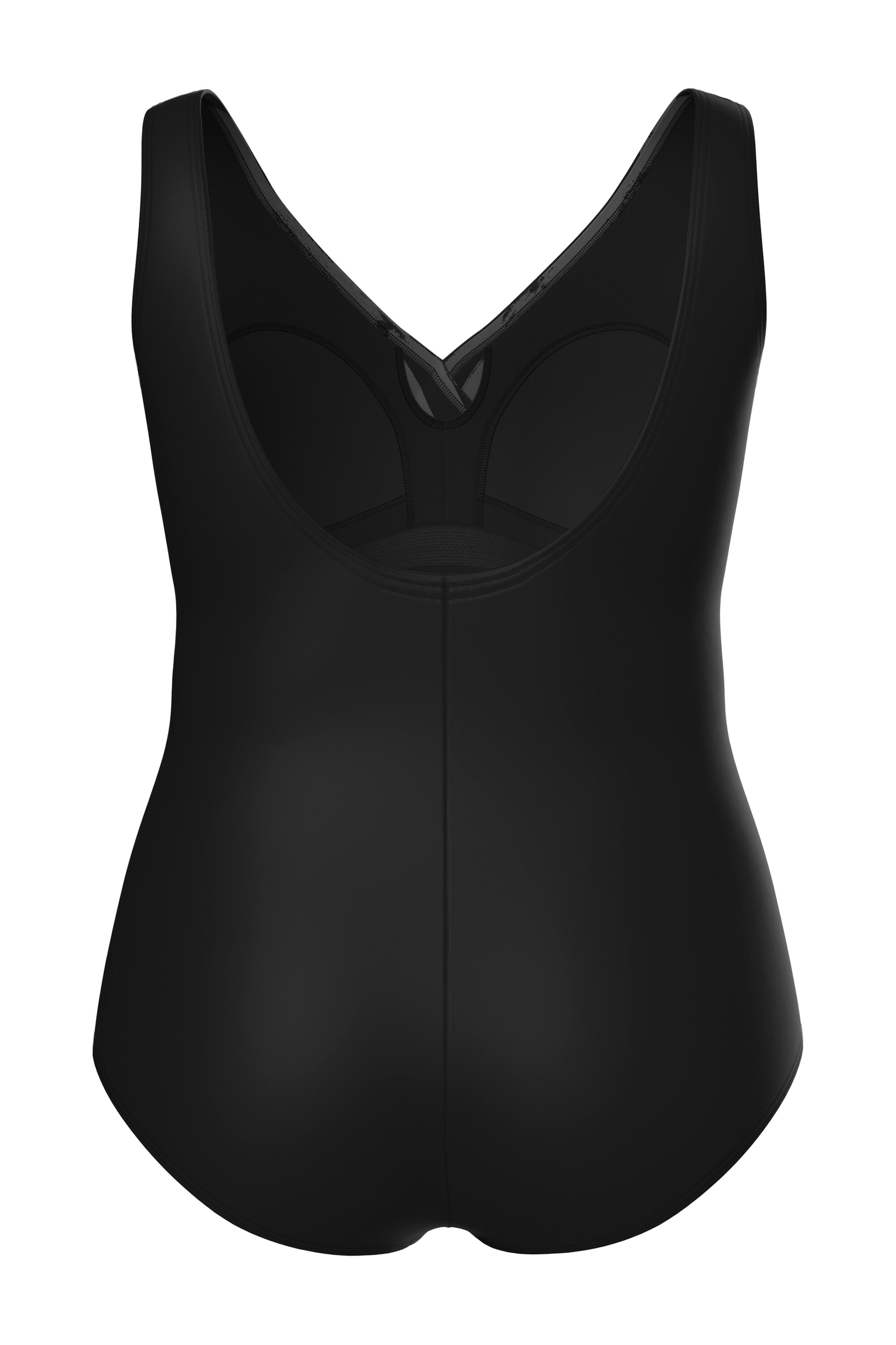 Ulla Popken Triangel Badeanzug in Schwarz