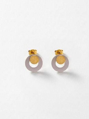DNSK Copenhagen Øreringe 'LIV Waterproof Silver Stainless Steel Multi Dot Earrings – Brushed/Sanded Finish' i guld: forside