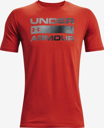 T-Shirt fonctionnel 'Team Issue' UNDER ARMOUR en orange : devant