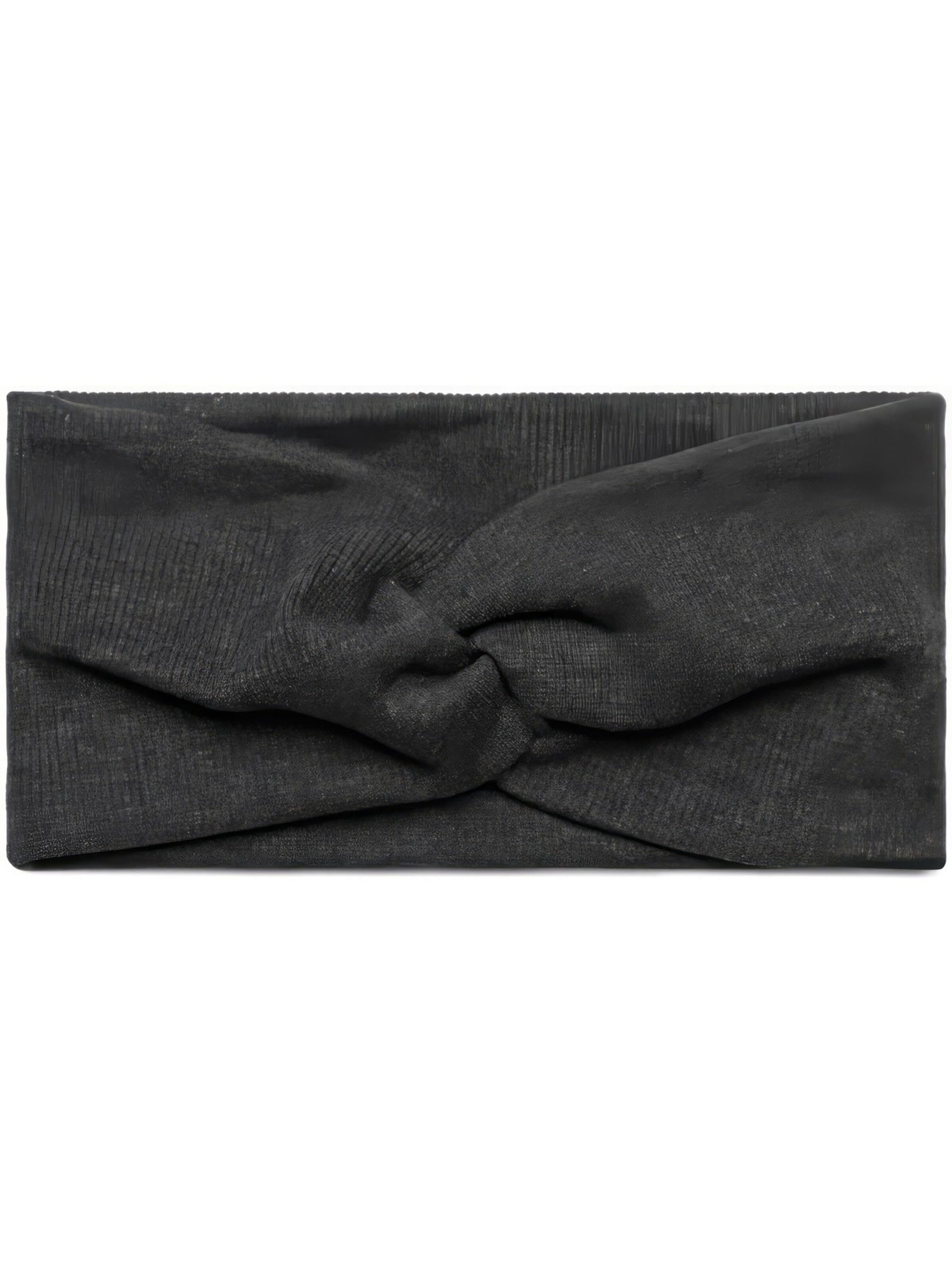 styleBREAKER Haarschmuck 'Feinripp Haarband gedreht'‌‌‌‌‌ in Grau: Vorderseite