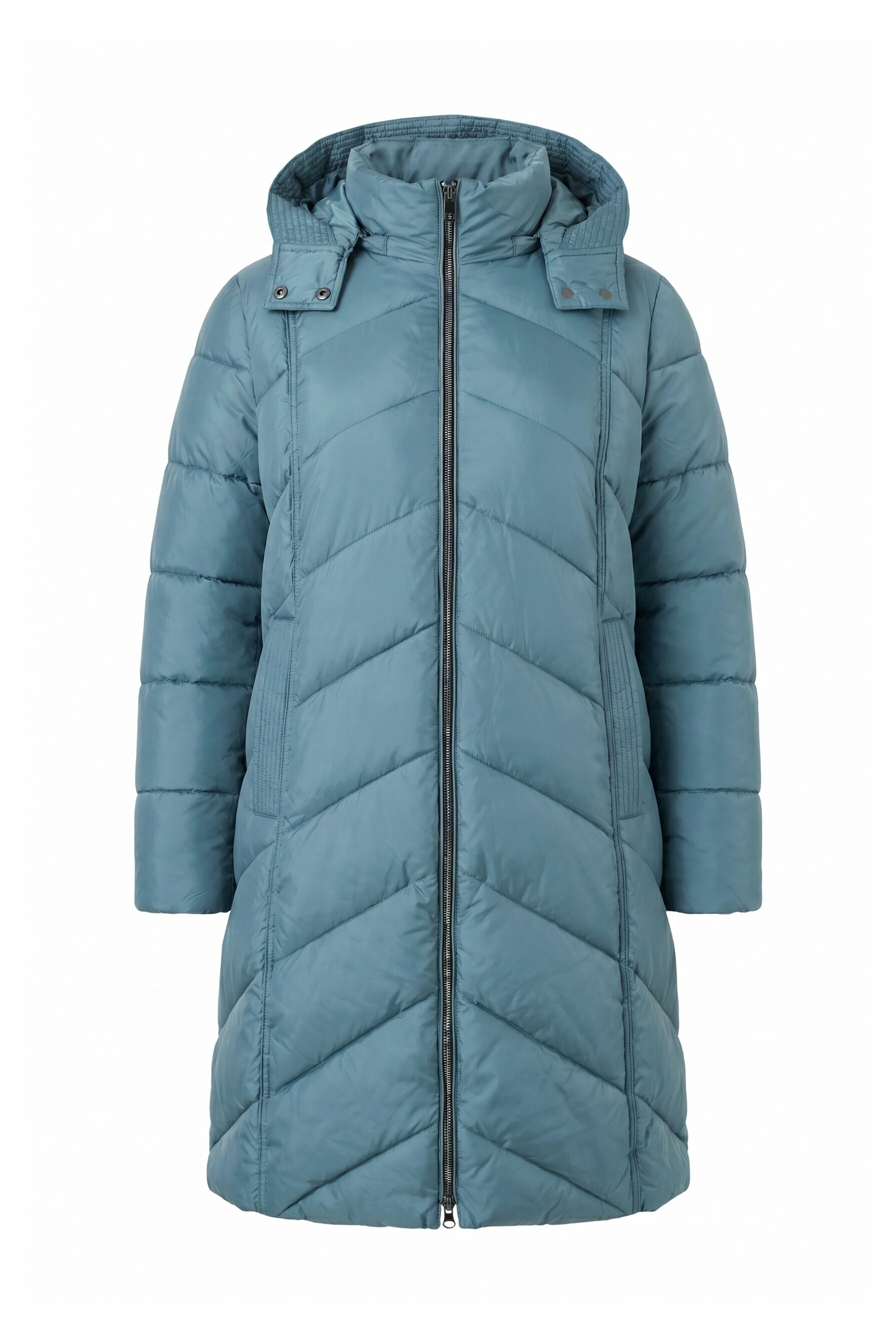 Ulla Popken Winter Coat in Blue: front