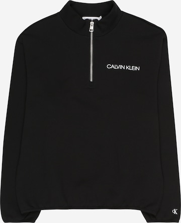 Calvin Klein Jeans Sweatshirt in Zwart: voorkant