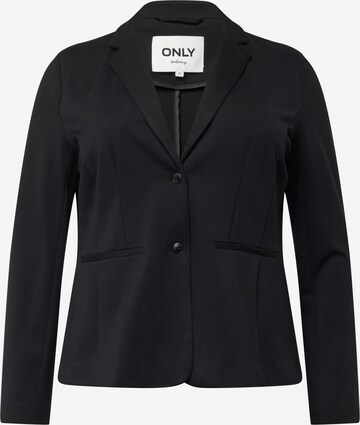 ONLY Curve Blazer 'POPTRASH' in Black: front