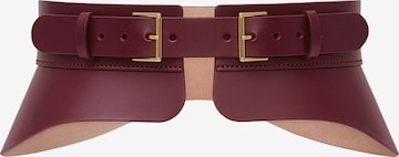 Haute Cuir - Cinturón 'Crescent Peplum Belt' en rojo: frente