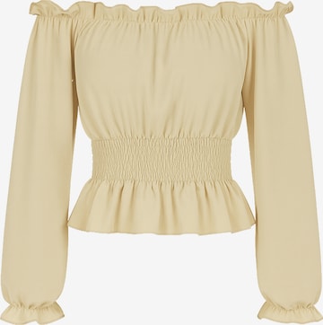 Chemisier Elara en beige : devant