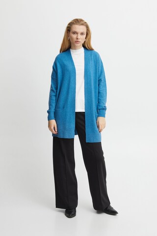 ICHI Knit cardigan 'alpa Ca7' in Blue