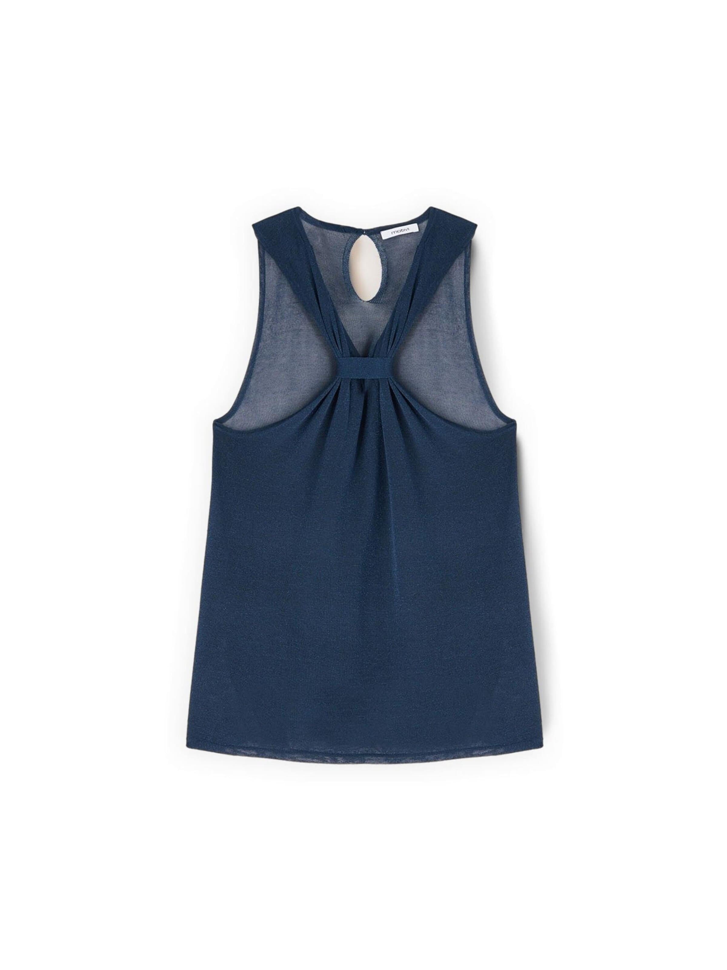 Pull-over MOTIVI en bleu : devant