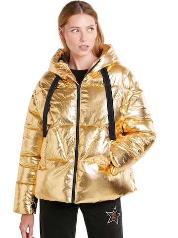 Desigual Winter Jacket in Gold: front