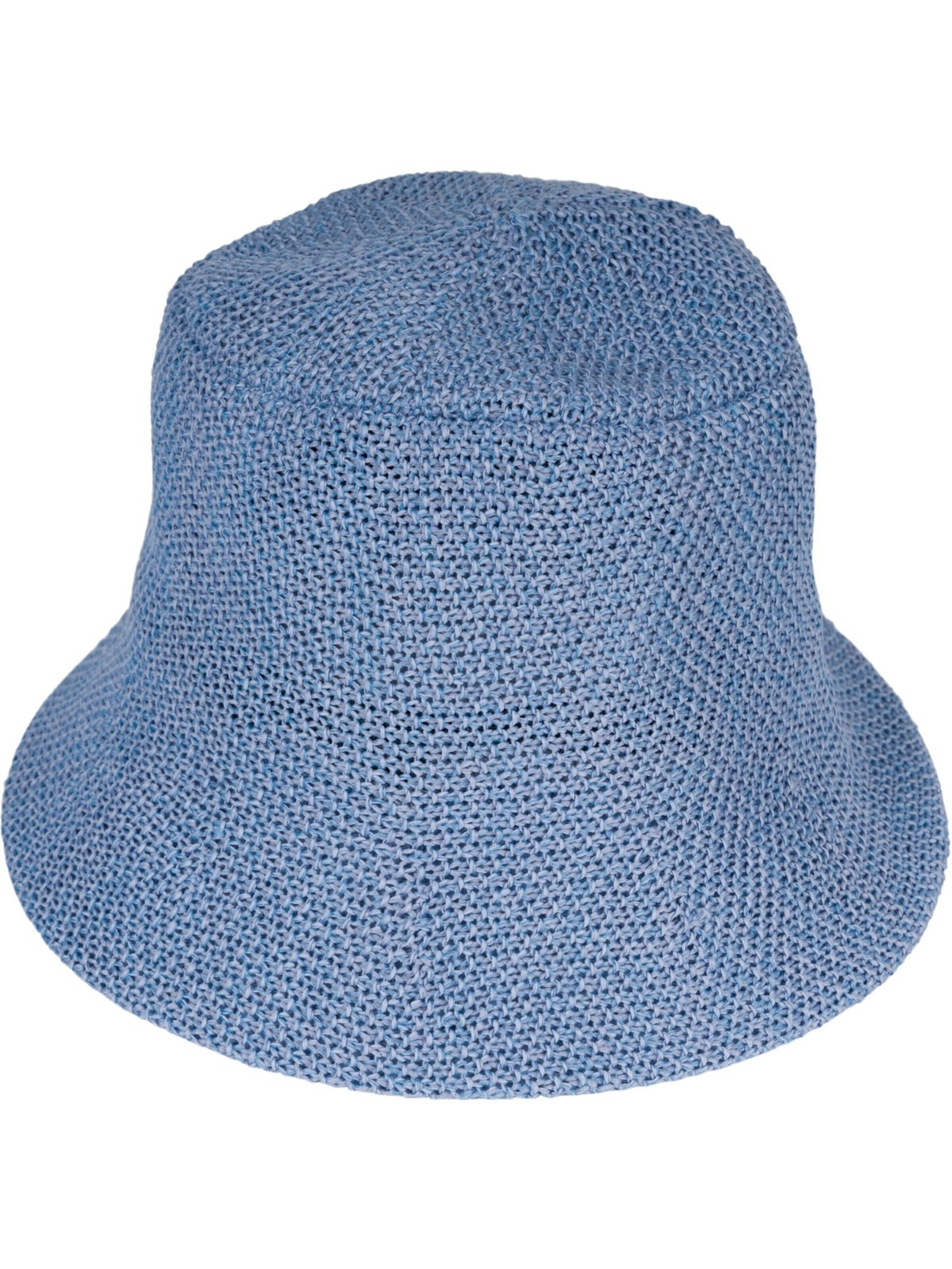 styleBREAKER Hut 'Fischerhut aus Papierstroh - Knautschhut'‌‌‌‌‌‌‌‌‌‌ in Blau