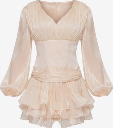 Ombre Kleid in Beige: Vorderseite