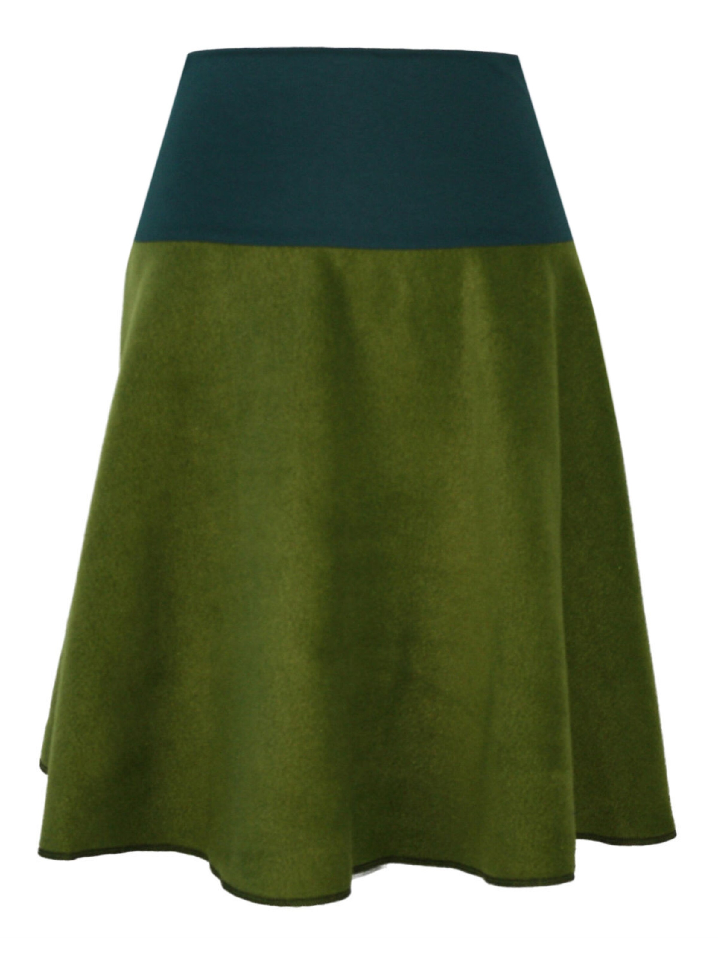 dunkle design Rock 'A-Linie Fleece'‌‌‌‌‌ in Grün: Vorderseite