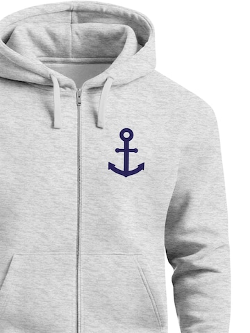 Neverless Sweatjacke 'Anker'‌‌‌‌‌‌ in Grau