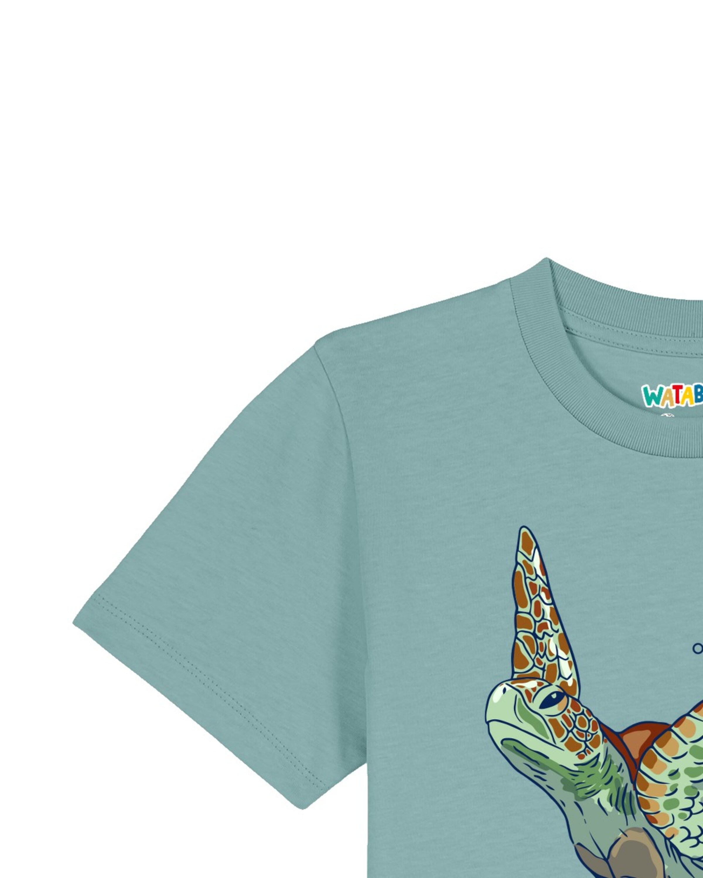 watabout.kids Shirt 'Schildkröte Watercolor' in Blauw