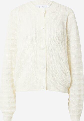 Moves Knit Cardigan in White: front