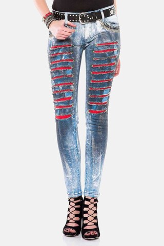 CIPO & BAXX Skinny Jeans in Skinny Fit WD375 in Blau: Vorderseite