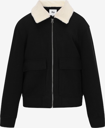 Giacca di mezza stagione di MO in nero: frontale