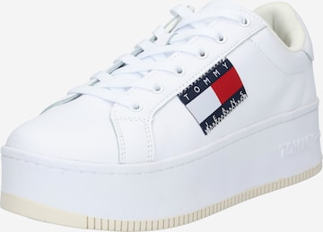 Sneaker low de la Tommy Jeans pe alb: față