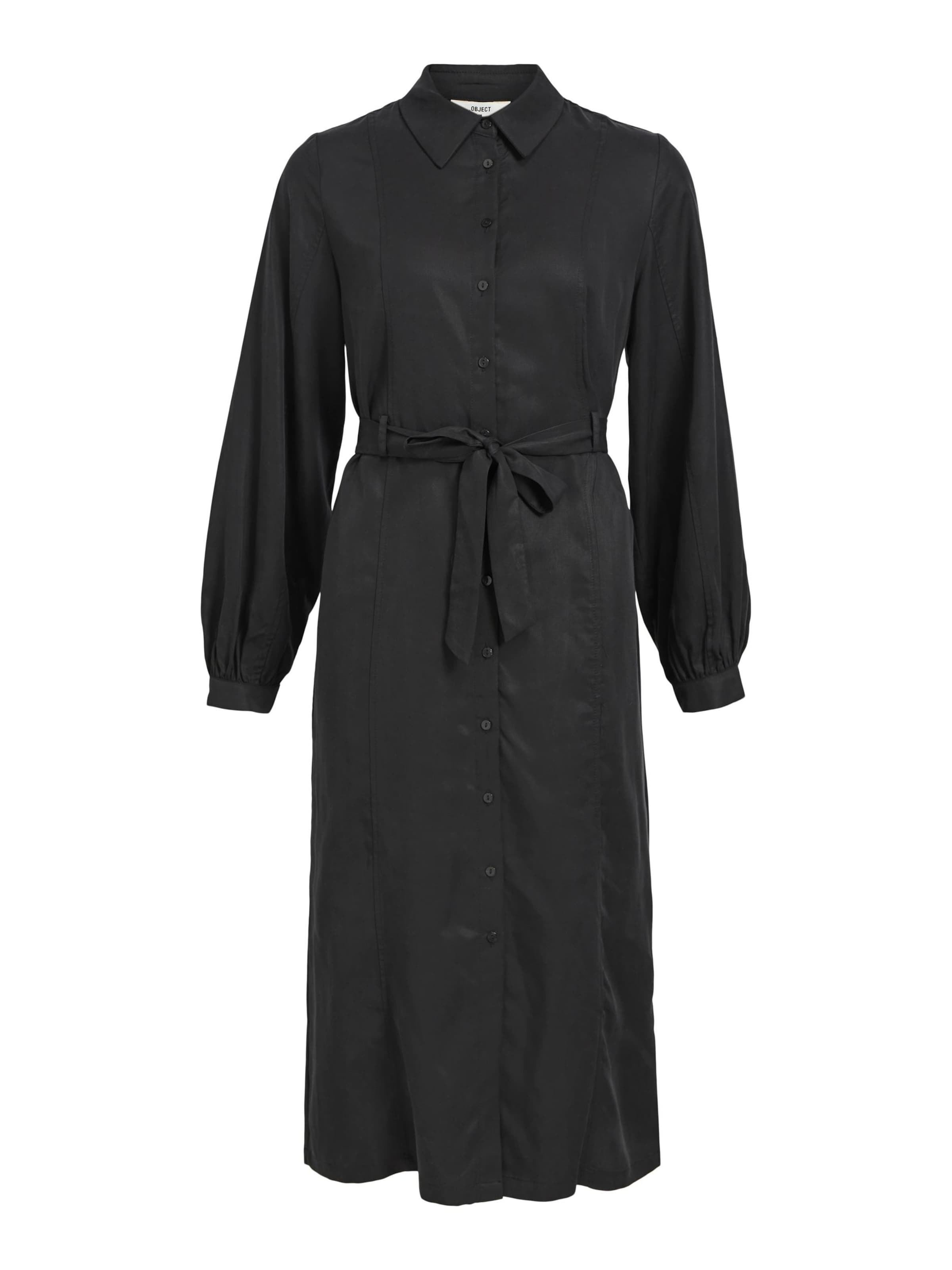 Abito camicia 'Tilda' di OBJECT in nero: frontale