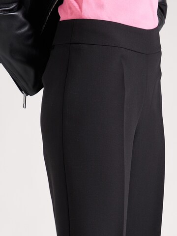 HUGO Regular Trousers with creases 'Haitama' in Black