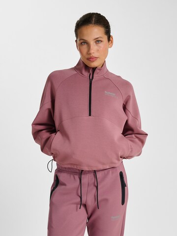 Hummel Athletic Sweatshirt 'Tech Fleece' in Pink: front