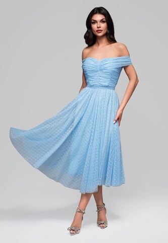 Ombre Abendkleid in Blau: Vorderseite