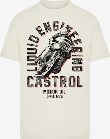 F4NT4STIC Shirt 'Castrol Retro Motorbike' in White: front