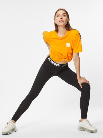 Hummel Skinny Sportbroek 'Maja' in Zwart