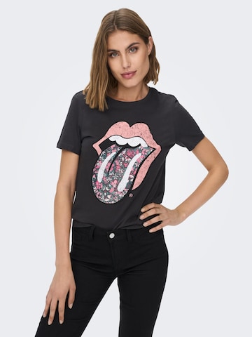 ONLY Shirt 'ROLLING STONES' in Grey