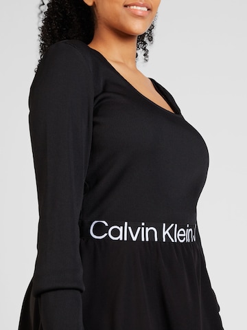 Calvin Klein Jeans Curve Šaty – černá