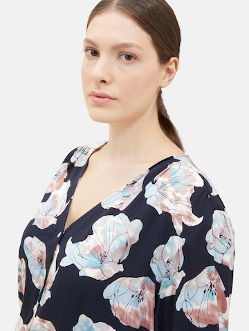 Tom Tailor Women + Bluse in Blau