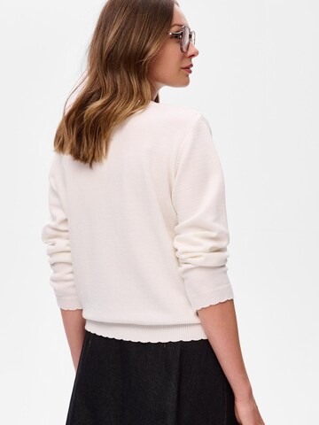Blue Shadow Sweater in Beige