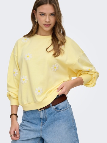 Felpa 'ONLBrooke' di ONLY in giallo: frontale