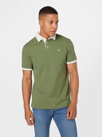 Hackett London Poloshirt 'WOVEN' in Grün: predná strana