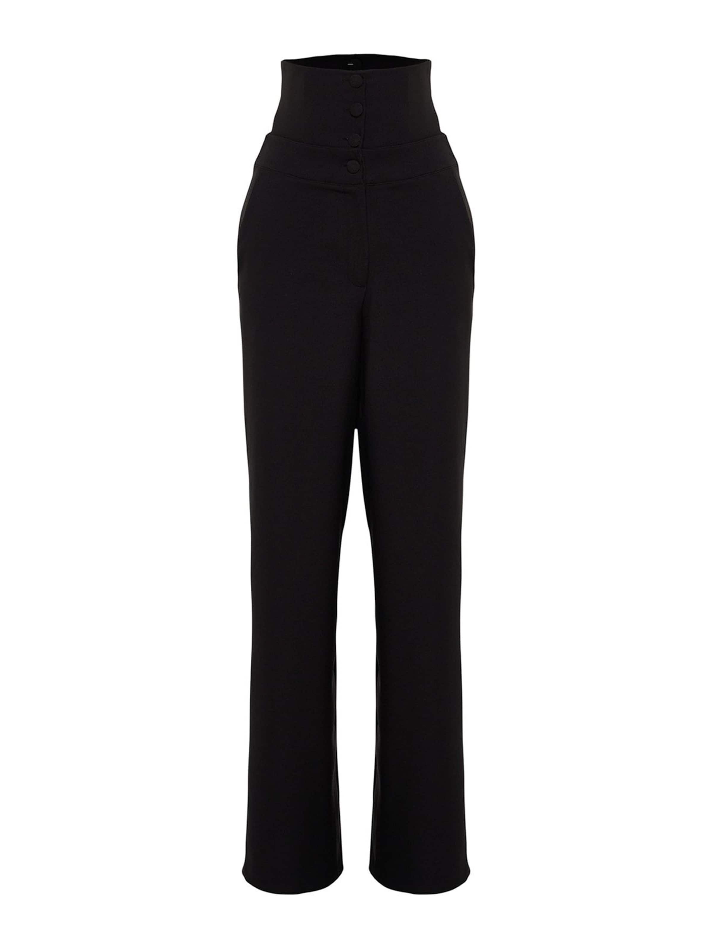 Trendyol - Loosefit Pantalón en negro: frente