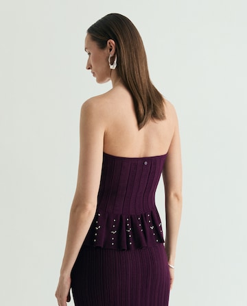 Scalpers Studs Peplum Top ' ' in Rot